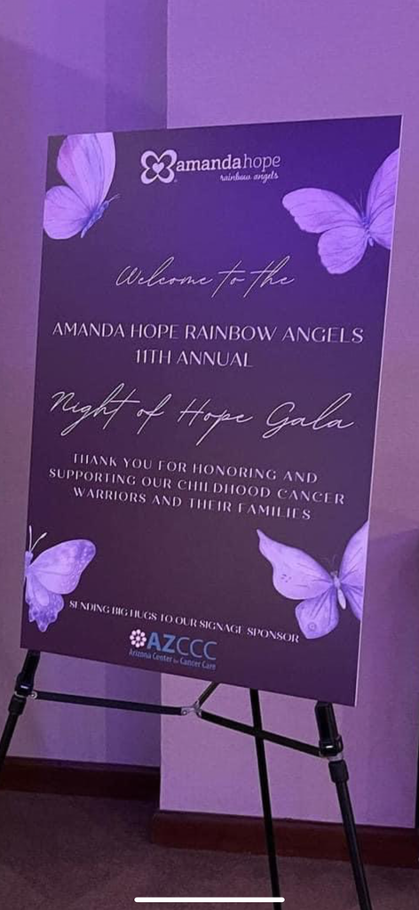 The Janiestrong Foundation donates to the Amanda Hope Rainbow Angels Gala